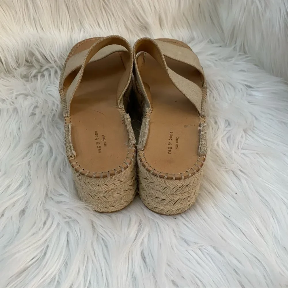 Rag & Bone Tara beige straps espadrille sandal 8.5